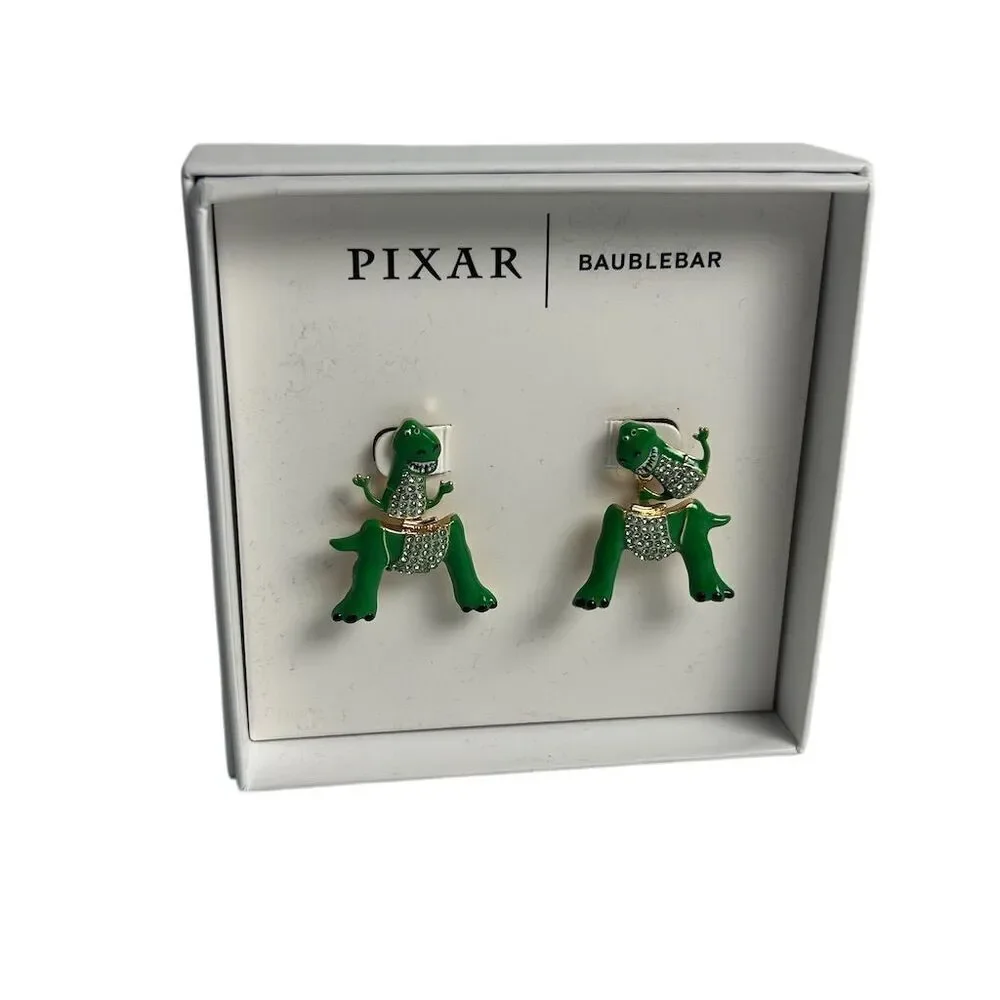 Disney Pixar Toy Story Rex Dinosaur Stud‎ Earrings by Baublebar Green